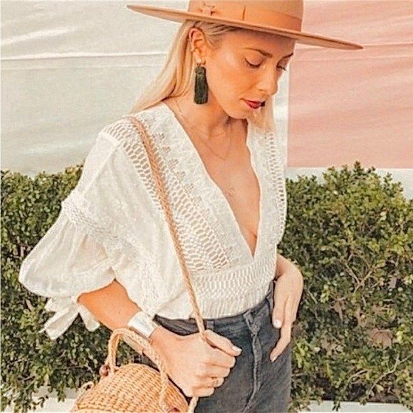 Free People Drive You Mad Blouse in Creamy White XS - Picture 1 of 12